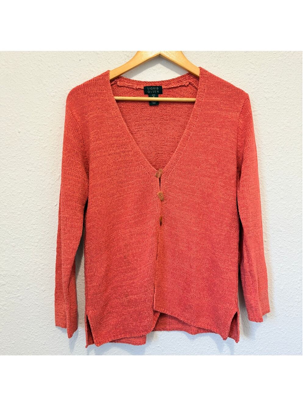 Vintage Sigrid Olsen Silk Cardigan Knit Boho Hippie Coconut Girl